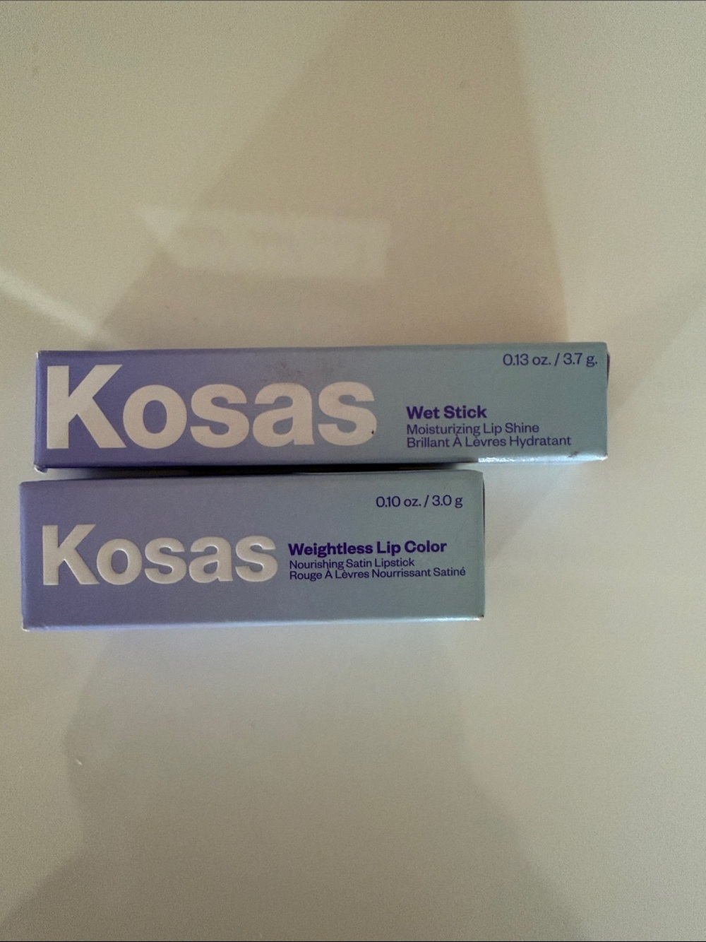 Kosas lip bundle wet stick and weightless lip color NIB
